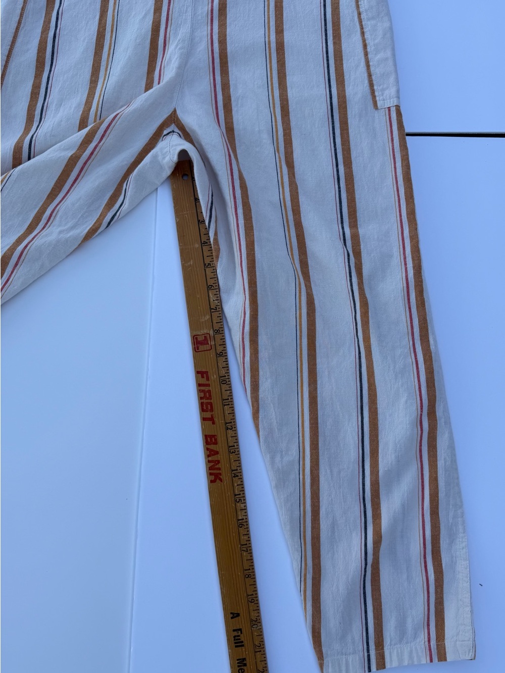 Billabong Cream and Brown Striped Cargo‎ Overalls - Picture 8 of 10